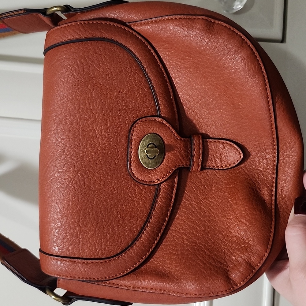 Universal Thread Elegant Brown Leather Crossbody … - image 3